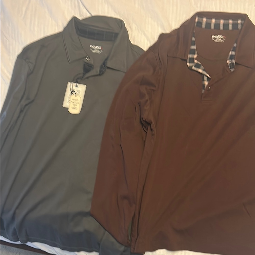 UNTUCKit Casual Gray and Brown Button Down Shirts set of 2
